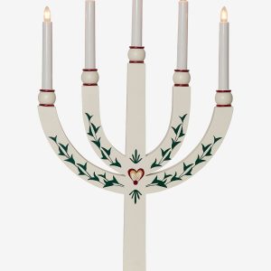 Star Trading - Ljusstake Elias Tradition 61 cm - Vit - Adventsljusstakar - Från Homeroom