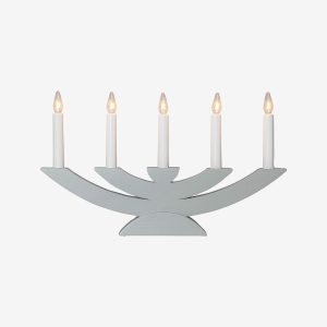 Star Trading - Ljusstake Navida 24cm - Grå - Adventsljusstakar - Från Homeroom