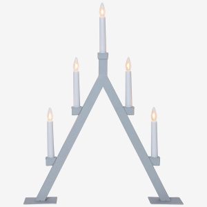 Star Trading - Ljusstake Oliver - Grå - Adventsljusstakar - Från Homeroom