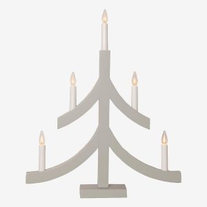 Star Trading - Ljusstake Pagod 47,5cm - Grå - Adventsljusstakar - Från Homeroom