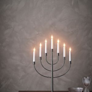 Star Trading - TITUS elljusstake LED - Krom - Adventsljusstakar - Från Homeroom