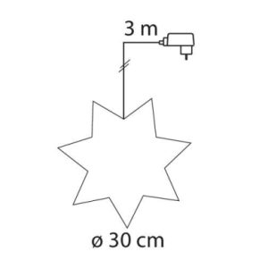Airam Leena Metallstjärna Vit 30cm