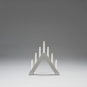 Konstsmide Elljusstake Grå trä 7 ljus 34cm