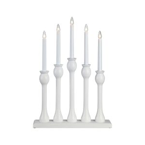 Lövåsa Träljusstake Vit