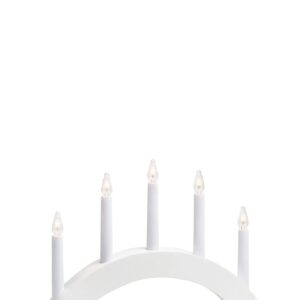 Atle Adventsljusstake Vit 5 Ljus