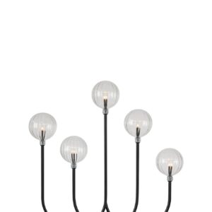 Enya Adventsljusstake Svart/Transparent