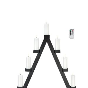 Arbor Adventsljusstake Svart 85 cm Batteridriven