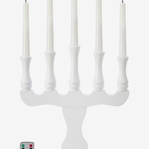 Markslöjd - Ljusstake Rydboholm 5L Batteridriven - Vit - Adventsljusstakar - Från Homeroom