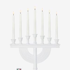 Markslöjd - Ljusstake Torpa 7L Batteridriven - Vit - Adventsljusstakar - Från Homeroom