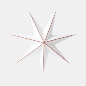 Adventsstjärna Noelle 60cm Vit/röd