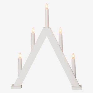 Star Trading - Ljusstake Albo liten 41cm - Vit - Adventsljusstakar - Från Homeroom