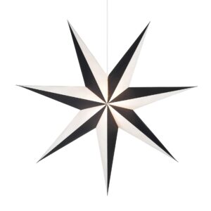 Alva Stjärna Svart/Vit 100 cm