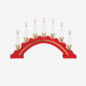 Markslöjd - CELINE Ljusstake 7L - Röd - Adventsljusstakar - Från Homeroom