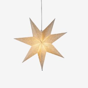Konstsmide - Pappersstjärna hängande 80cm - Vit - Adventsstjärnor - Från Homeroom