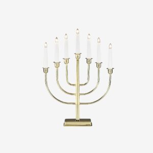 Konstsmide - Elljusstake 7 lj metall 45cm - Mässing - Adventsljusstakar - Från Homeroom