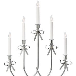 Eira Adventsljusstake Rosett Krom