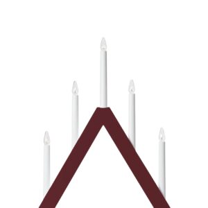 Ariele Adventsljusstake Röd 52 cm