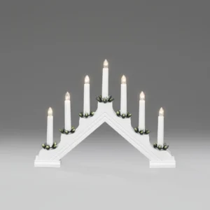 Konstsmide Elljusstake Vit plast 7 ljus 28cm