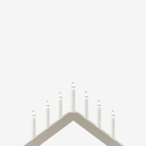 Konstsmide - Ljusstake i trä, 7 glödlampor, 28 cm - Beige - Adventsljusstakar - Från Homeroom