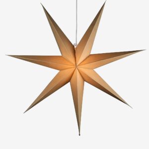 Konstsmide - 7-uddig pappersstjärna - 78 cm - Beige - Adventsstjärnor - Från Homeroom