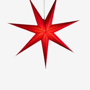 Konstsmide - 7-uddig pappersstjärna - 78 cm - Röd - Adventsstjärnor - Från Homeroom