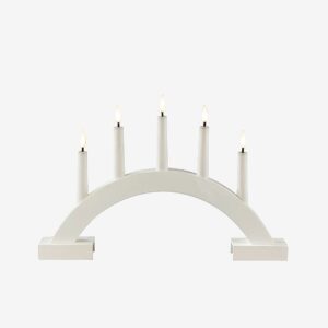 Konstsmide - B/O Ljusstake med 5 lampor, 3D-LED - Vit - Adventsljusstakar - Från Homeroom