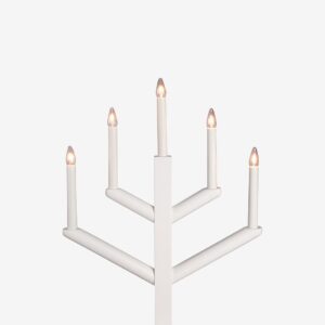 Konstsmide - Ljusstake Granen trä 5 glödlampor - Vit - Adventsljusstakar - Från Homeroom